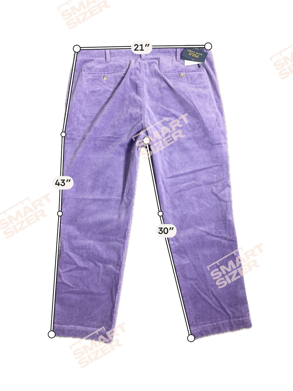 NWT POLO Ralph Lauren Bedford Straight Corduroy 40 x 30 Flat Front Chino Preppy - Picture 4 of 13